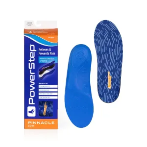 PowerStep Pinnacle LowArch Full Insoles Orthotics - Flat Feet Pain Relief Orthotic, Pronation Inserts