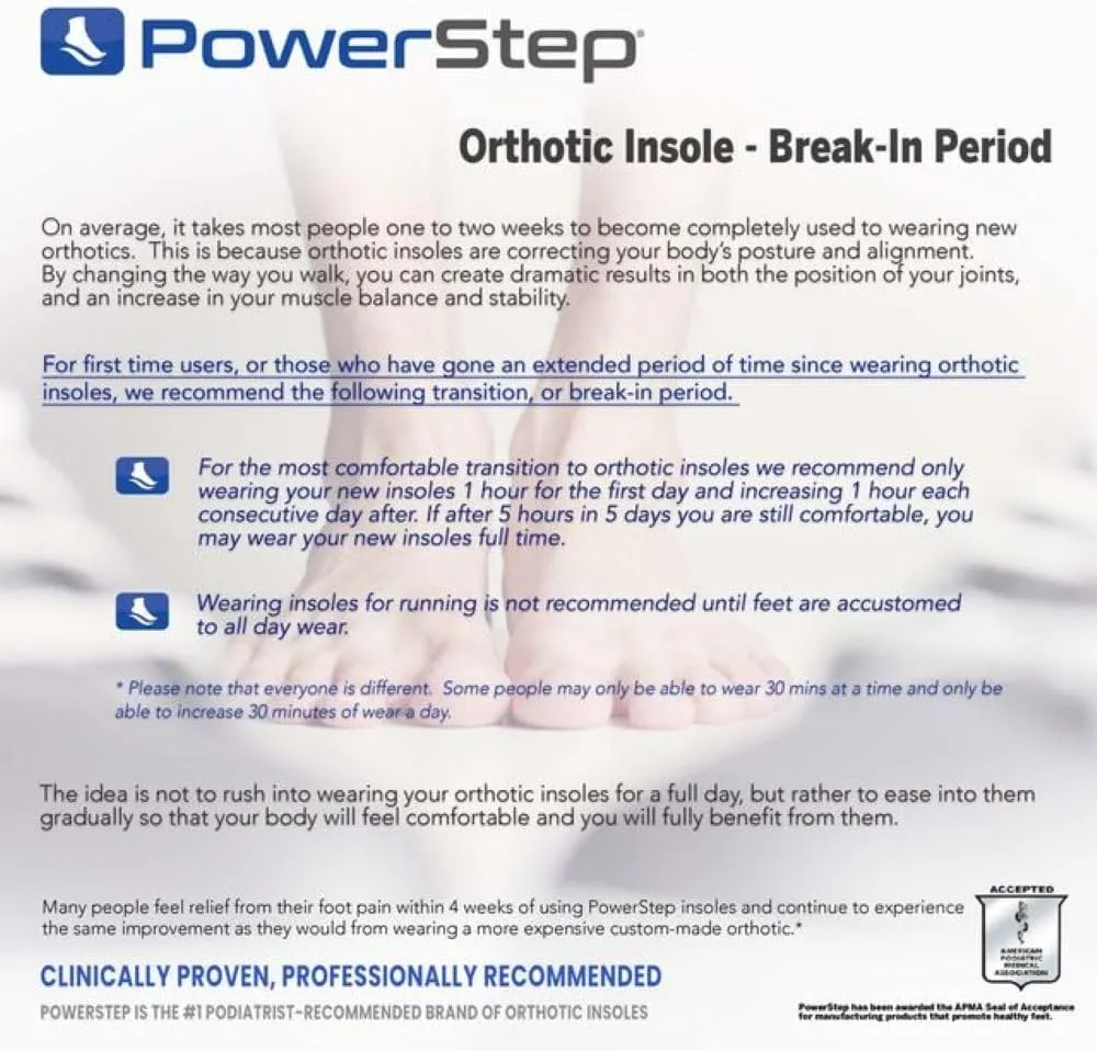 PowerStep Pulse Plus Ball of Foot Pain Relief Shoe Insoles - Running Shoe Orthotics for Metatarsal Foot Pain, and Morton's Neuroma Relief - Made in The USA (M 14-15)