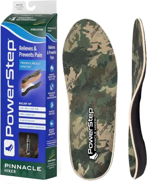 Powerstep unisex adult PowerstepÂ Journeyâ„¢ Hiker Insoles Athletic Sandal, Camo, 9-9.5 Women 7-7.5 Men US, Green
