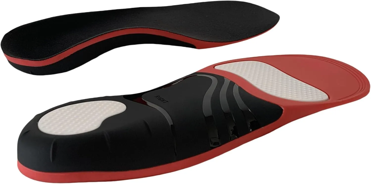 Premium Arch Support Insoles for Men and Women - Orthotic Shoe Inserts with Enhanced Comfort, Firm Arch Support, and Cushioned Heel for Long-Term Wear (Black, M(Men 9-10.5/Women 10-11.5))
