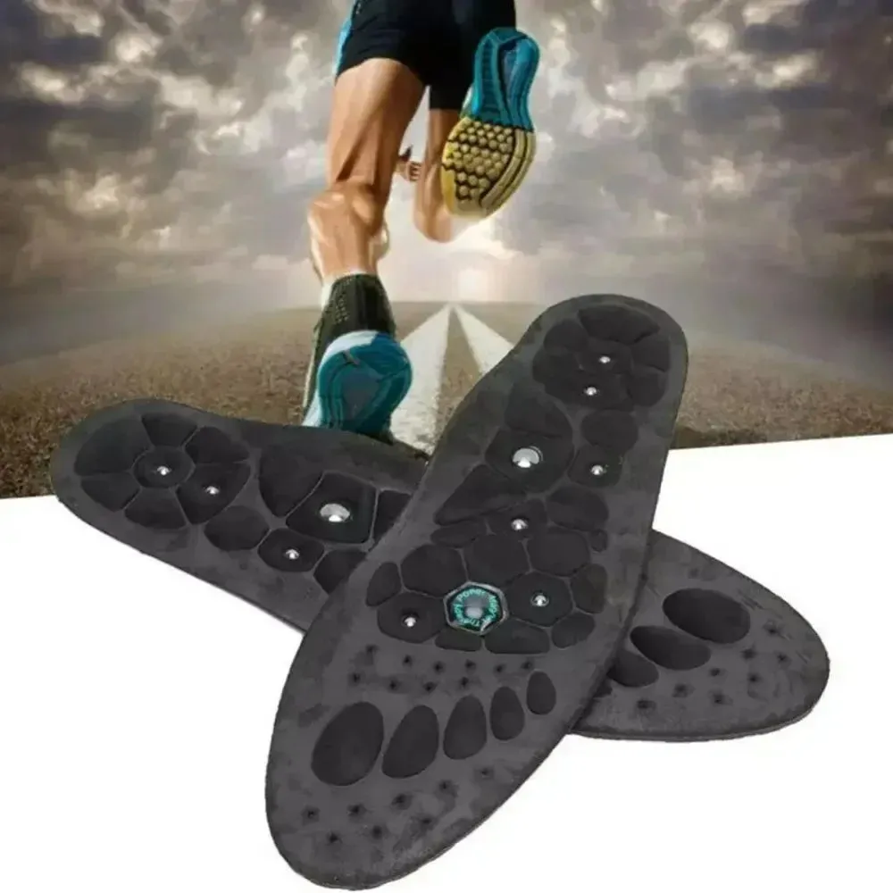 Premium Magnetic Therapy Insoles for Weight Loss and Arch Support - Comfortable Acupressure Shoe Pads for Men & Women, Soft Rubber Massage Foot Care