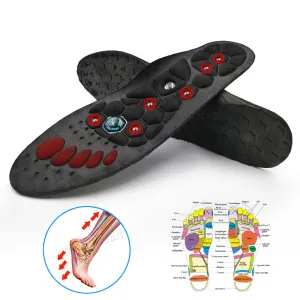 Premium Magnetic Therapy Insoles for Weight Loss and Arch Support - Comfortable Acupressure Shoe Pads for Men & Women, Soft Rubber Massage Foot Care