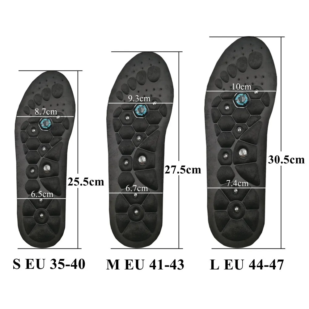 Premium Magnetic Therapy Insoles for Weight Loss and Arch Support - Comfortable Acupressure Shoe Pads for Men & Women, Soft Rubber Massage Foot Care