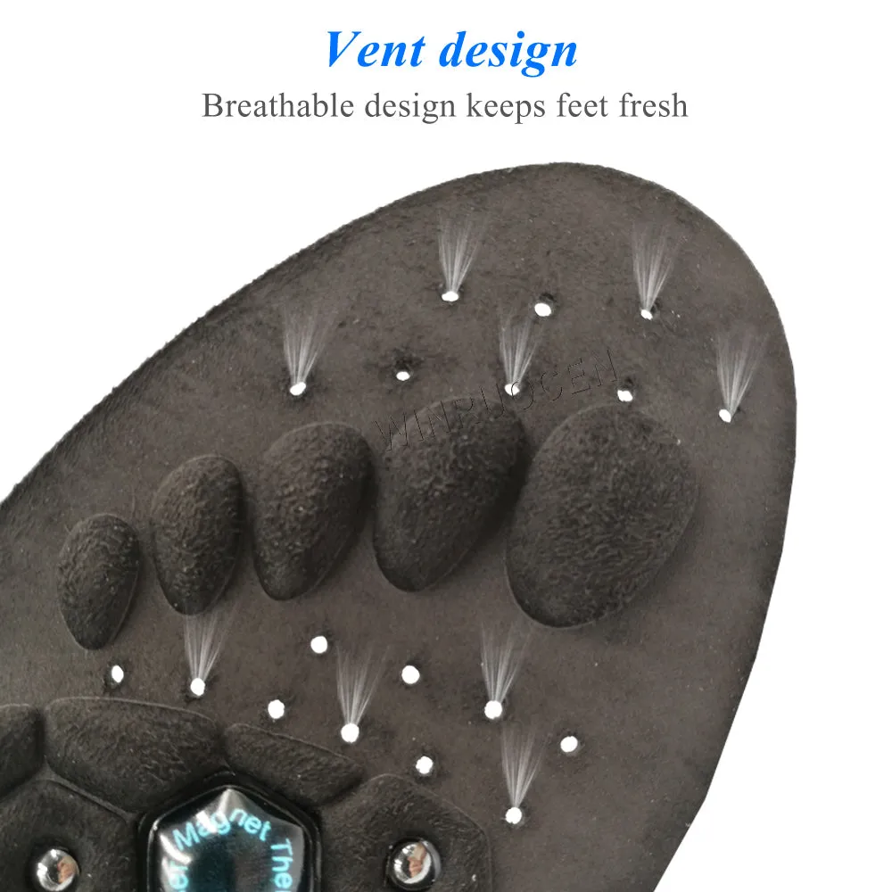 Premium Magnetic Therapy Insoles for Weight Loss and Arch Support - Comfortable Acupressure Shoe Pads for Men & Women, Soft Rubber Massage Foot Care