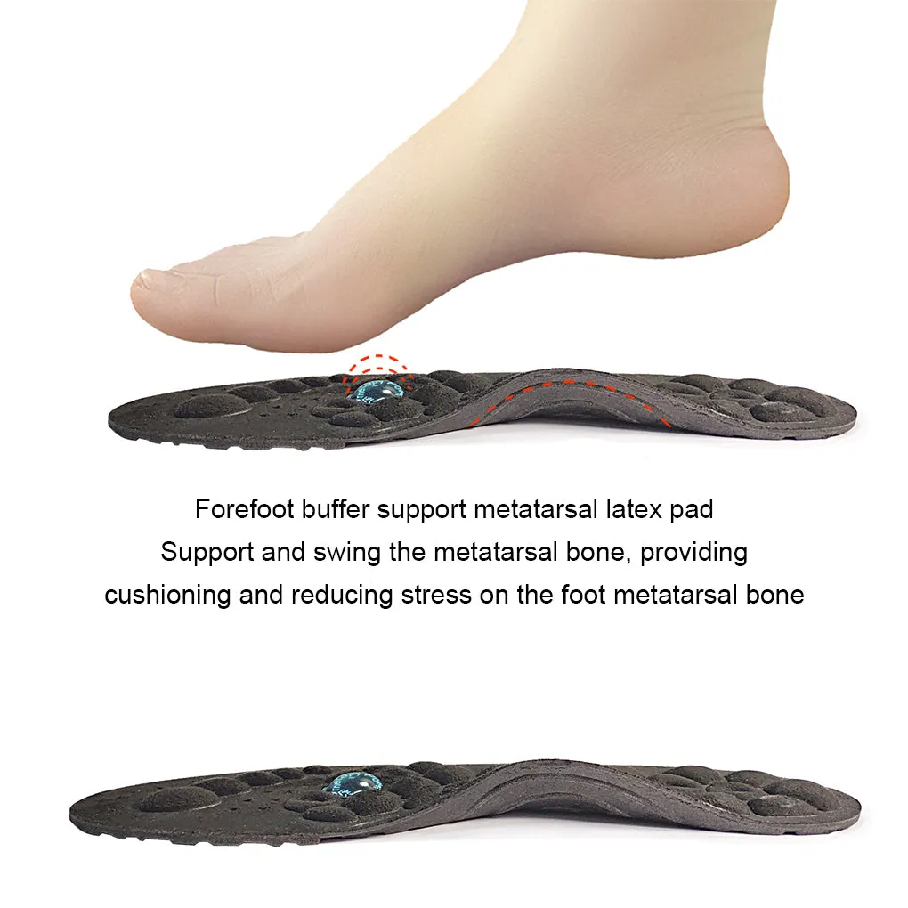 Premium Magnetic Therapy Insoles for Weight Loss and Arch Support - Comfortable Acupressure Shoe Pads for Men & Women, Soft Rubber Massage Foot Care