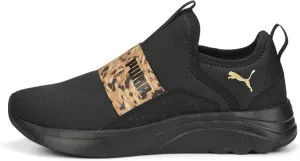 PUMA Women's SOFTRIDE Sophia Slip On Sneaker, Black Team Gold, 6.5 M