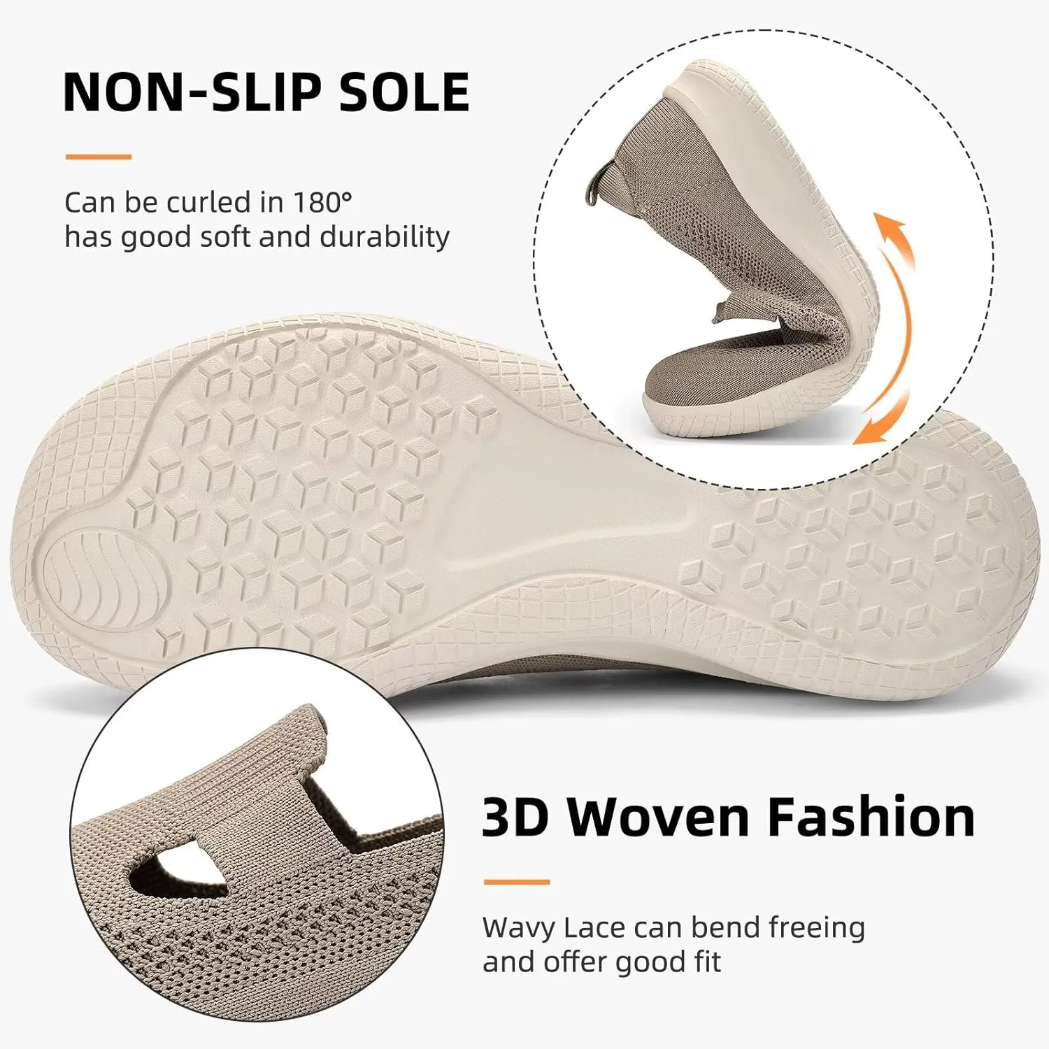 Puxowe Women's Slip on Walking Shoes-Lightweight Knit Loafer Sneaker