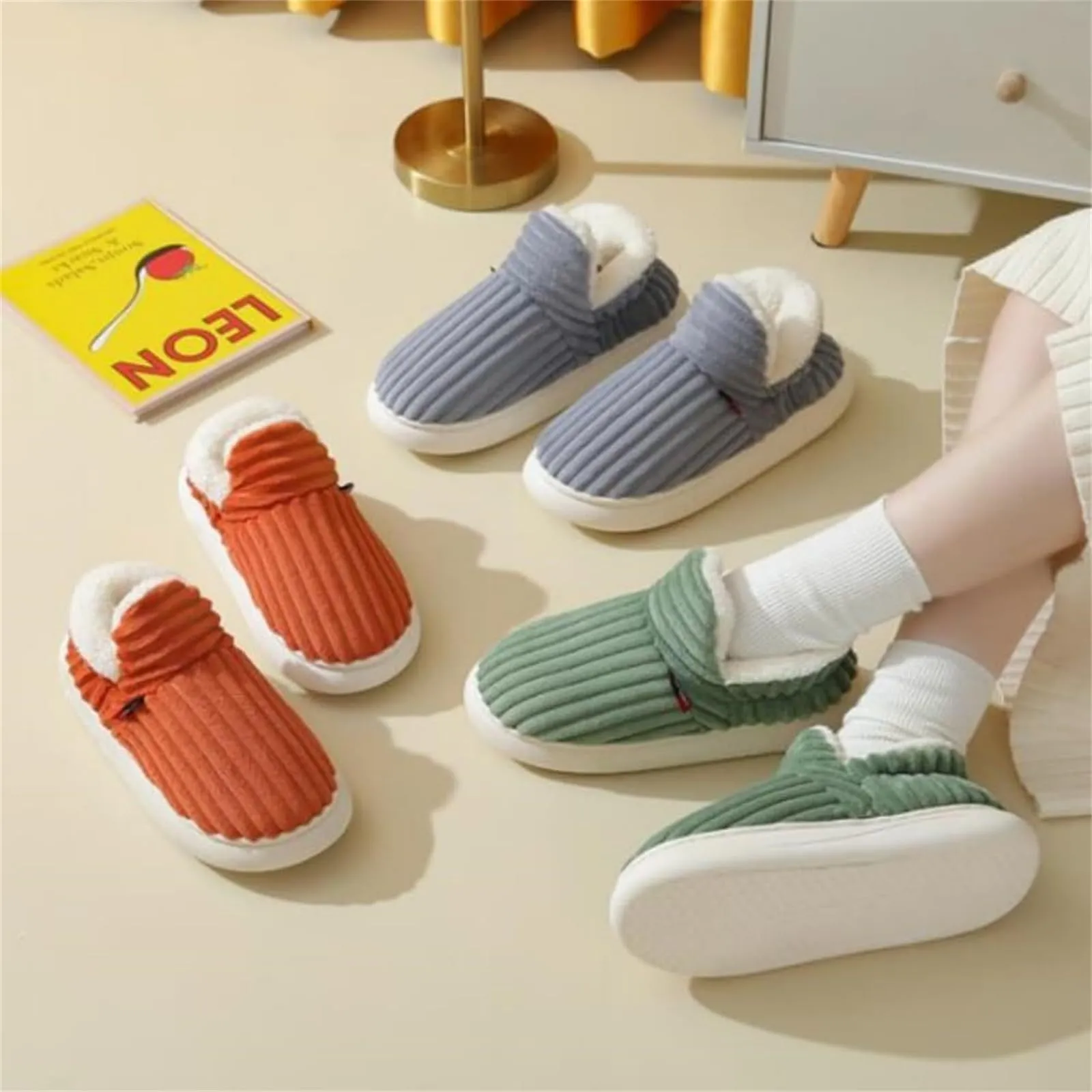 "Pluffi Cozy Stylish Slipper Booties – Warm Plush Lined Slippers for Women & Men | Comfortable and Trendy Indoor Footwear"