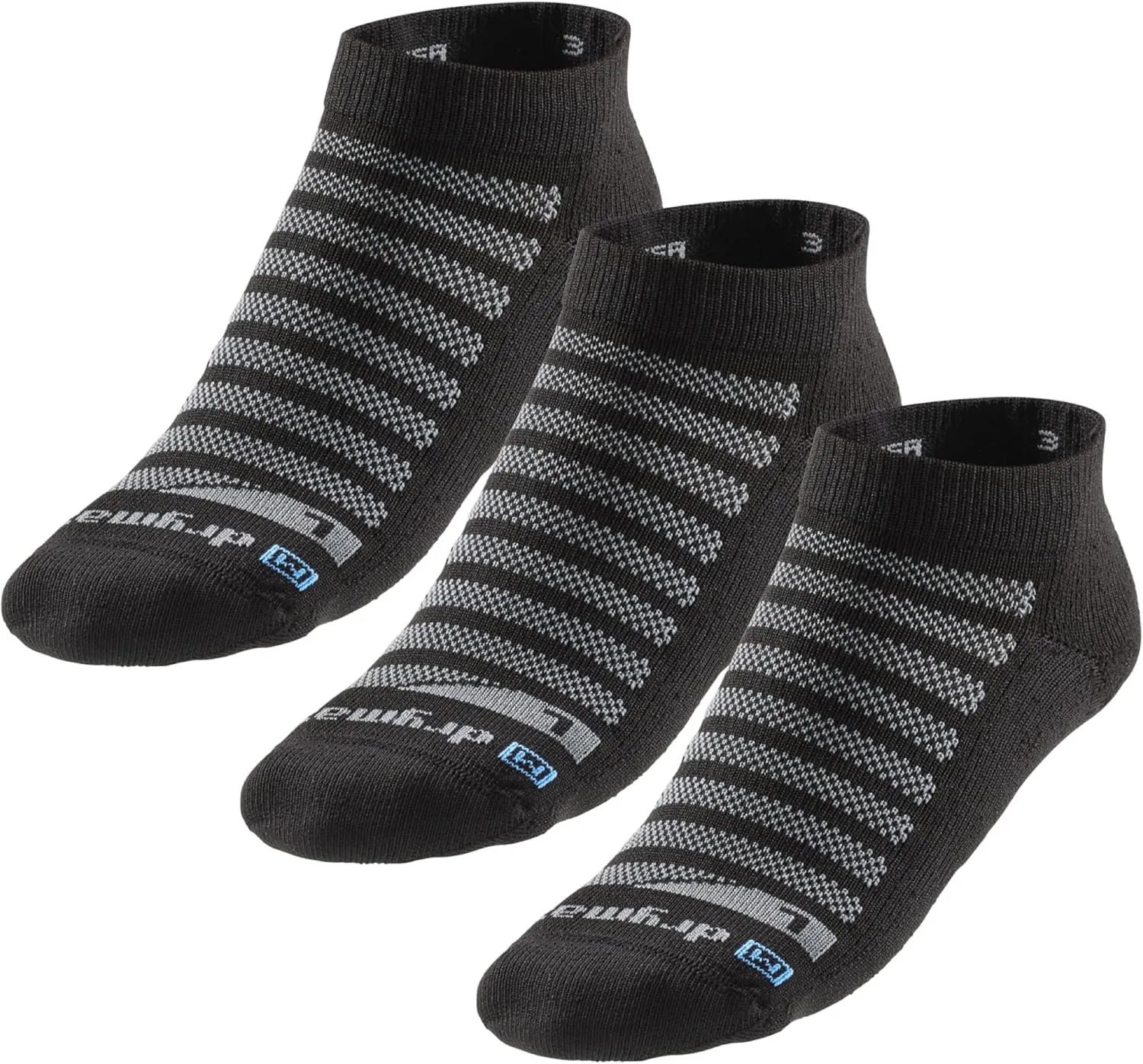 R-Gear Drymax Low Cut Running Socks For Men and Women | Breathable, Moisture Control & Anti Blister | 3 Pack