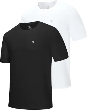 Rdruko Men's Dry Fit Workout Shirts Moisture Wicking Short Sleeve Athletic Running Gym Active T Shirts