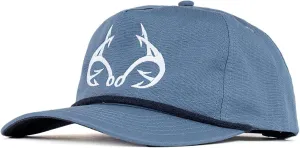 Realtree Camo Rope Hat – Vintage Flat Brim, Adjustable Snapback, Lightweight Outdoor Cap for Hunting, Fishing, and Boating