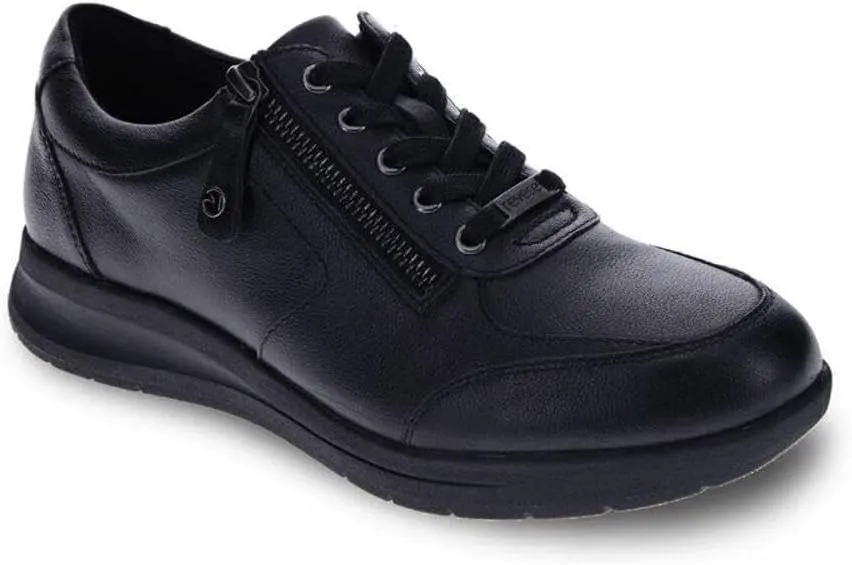 Revere Boston Women's Adjustable Sneakers - Stylish, Orthotic-Friendly Sneakers with Side Zipper and Custom Fit Options
