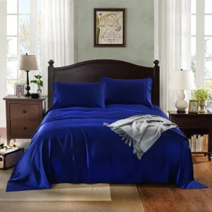 Royal Comfort 1000TC Rich Breathable Natural Bamboo Collection Sheets Set Indigo Single