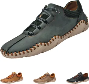 Salkined Mens Shoes, Casual Fashion Lace Up Slip On Sneakers, Leather Oxfords Work Shoe Sneaker for Men