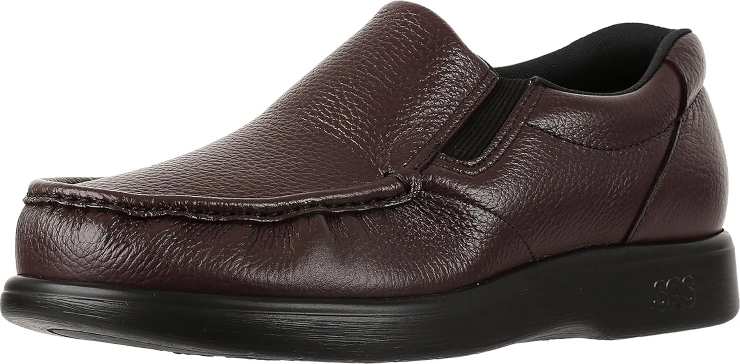 SAS Side Gore - Shoes for Men - Breathable Textile Linings - Lightweight Sole - Cushioned Tongue - Slip-on Cordovan 12 S - Slim (B)