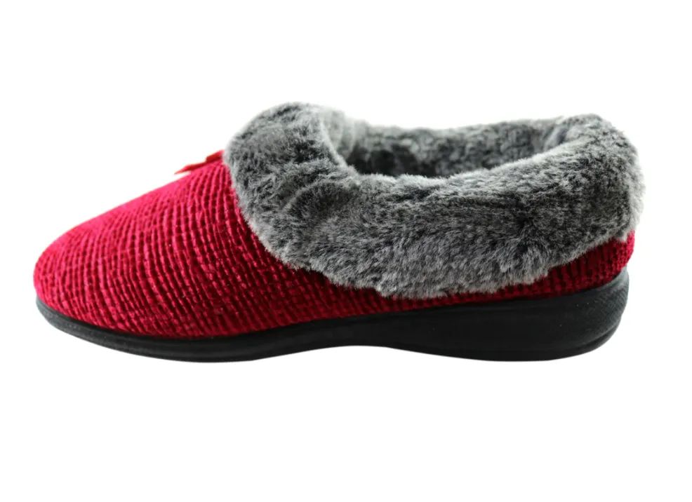 Scholl Deep Burgundy Slipper