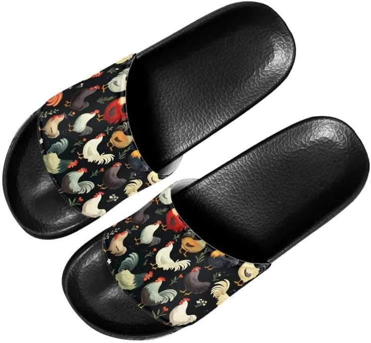 Semioury Geometry Summer Slippers for Women Galaxy Forest Travel Cozy Soft Comfy Thick Shoes Beach Sandal Bathroom Slipper