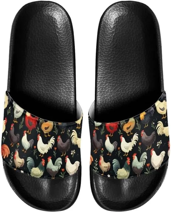 Semioury Geometry Summer Slippers for Women Galaxy Forest Travel Cozy Soft Comfy Thick Shoes Beach Sandal Bathroom Slipper