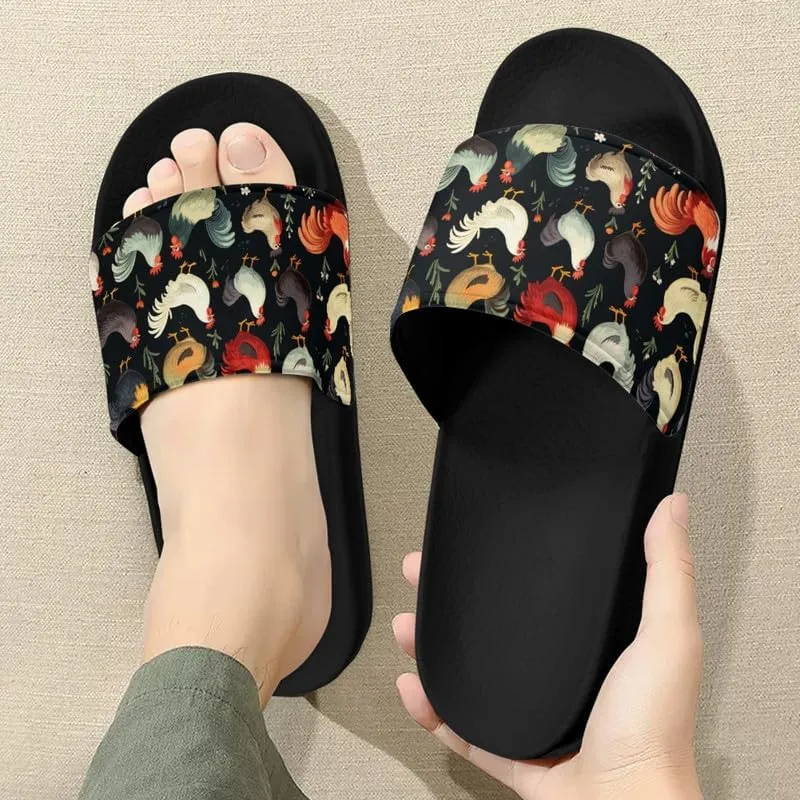 Semioury Geometry Summer Slippers for Women Galaxy Forest Travel Cozy Soft Comfy Thick Shoes Beach Sandal Bathroom Slipper