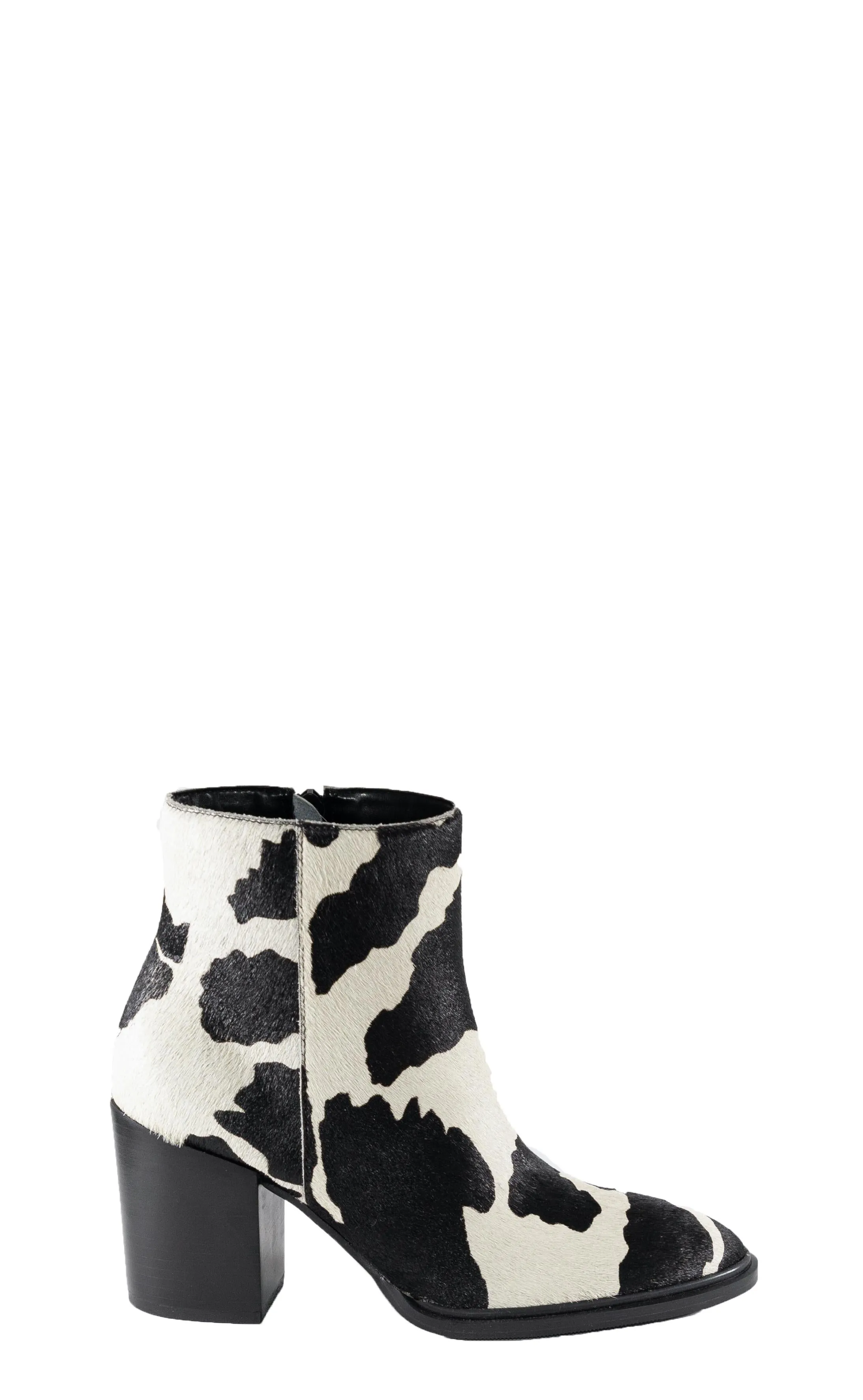Shasta 2 Black and White Cowprint Bootie