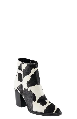 Shasta 2 Black and White Cowprint Bootie