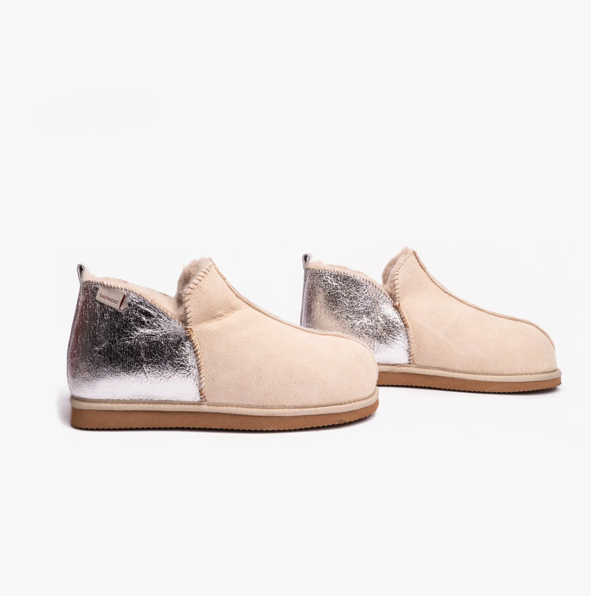 Shepherd ANNIE Womens Sheepskin Slipper Boots Honey Silver