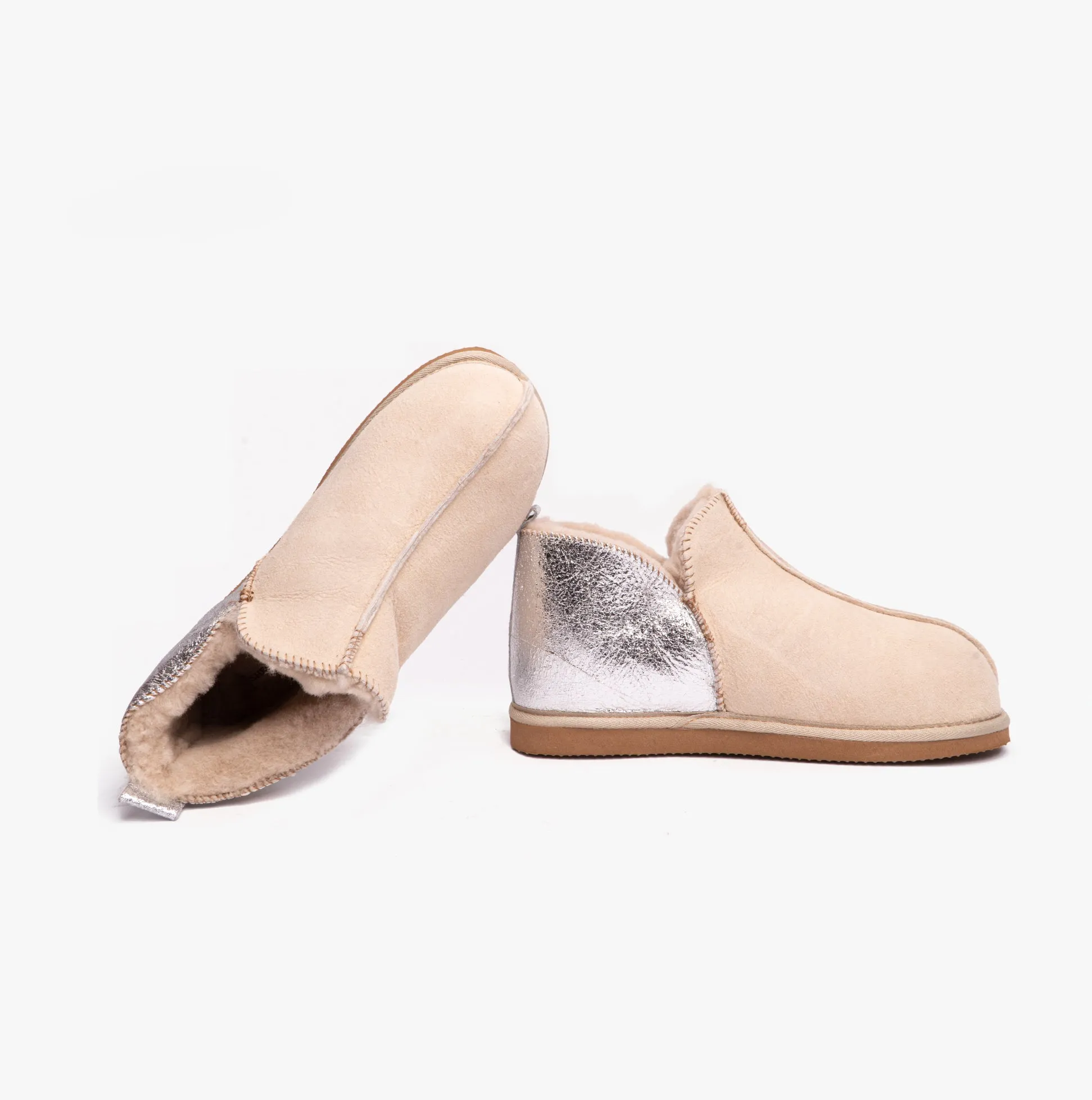 Shepherd ANNIE Womens Sheepskin Slipper Boots Honey Silver