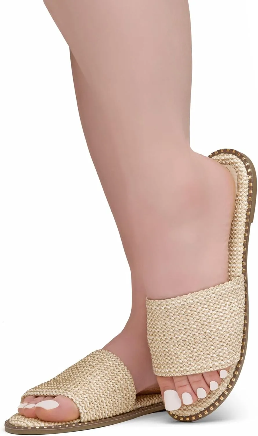 Shoe Land Women’s Flat Sandals 2025 – Comfortable Slide Sandals with Cushioned Footbed | Dressy Open Toe Summer Sandals for Beach, Travel & Everyday