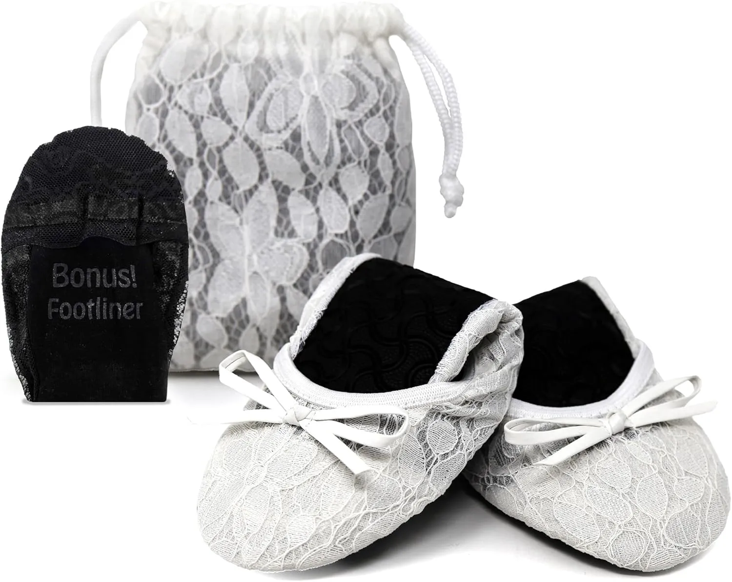 Silky Toes Foldable Flats for Women Purse Ballet Shoes Ballerina Slippers