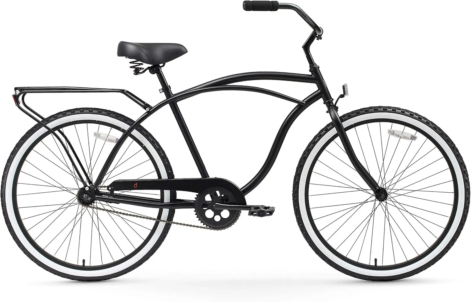 sixthreezero Around The Block Men's Beach Cruiser Bike, Hybrid Bicycle with Rear Rack