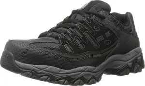 Skechers Men's Cankton Steel Toe Construction Shoe – Electrical Hazard Rated, Memory Foam, Black/Charcoal, 7 Wide
