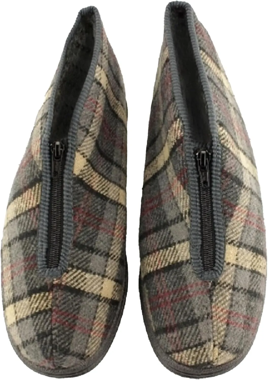 Sleepers Mens Jed II Thermal Zip Check Bootee Slippers