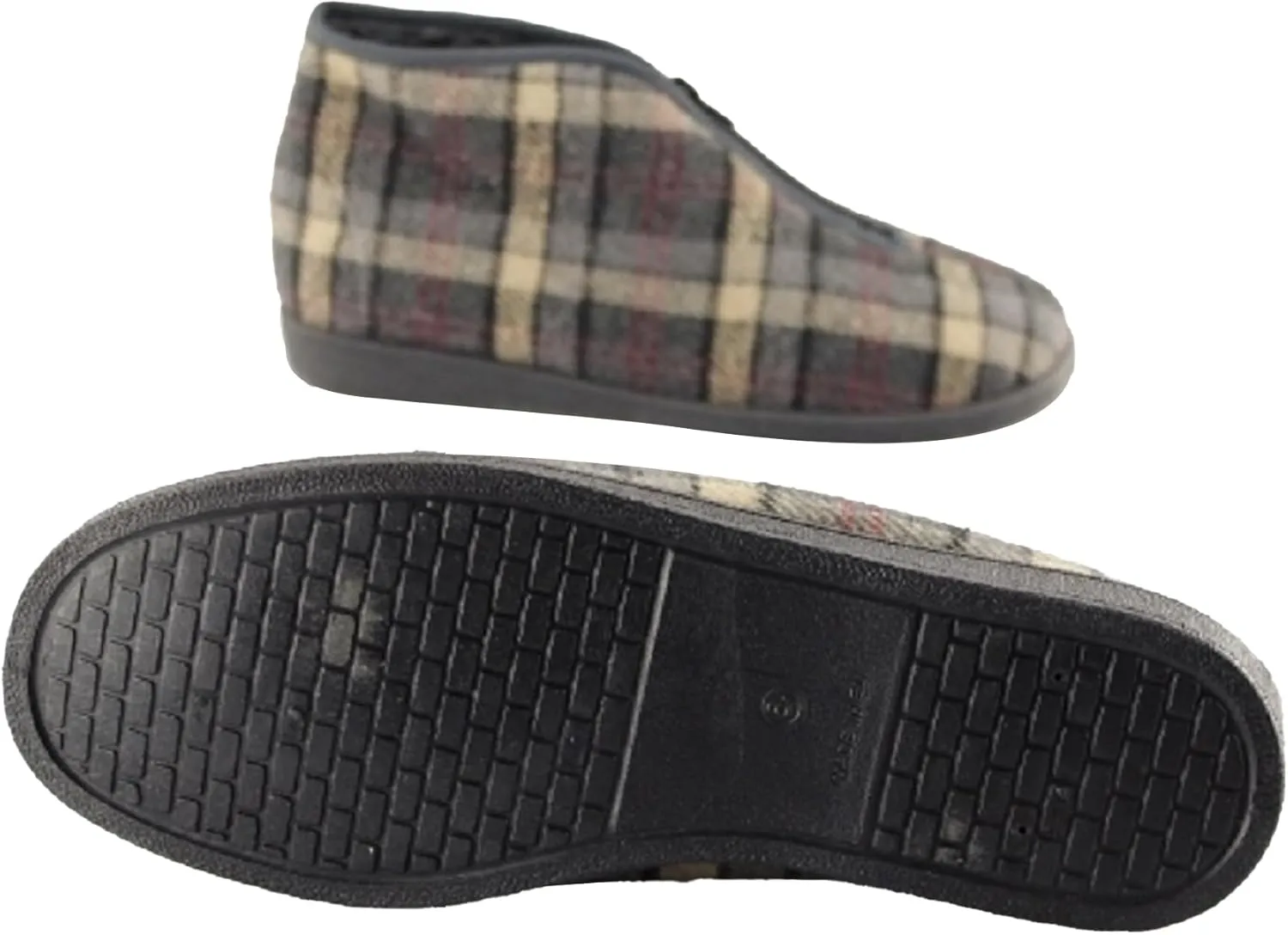 Sleepers Mens Jed II Thermal Zip Check Bootee Slippers