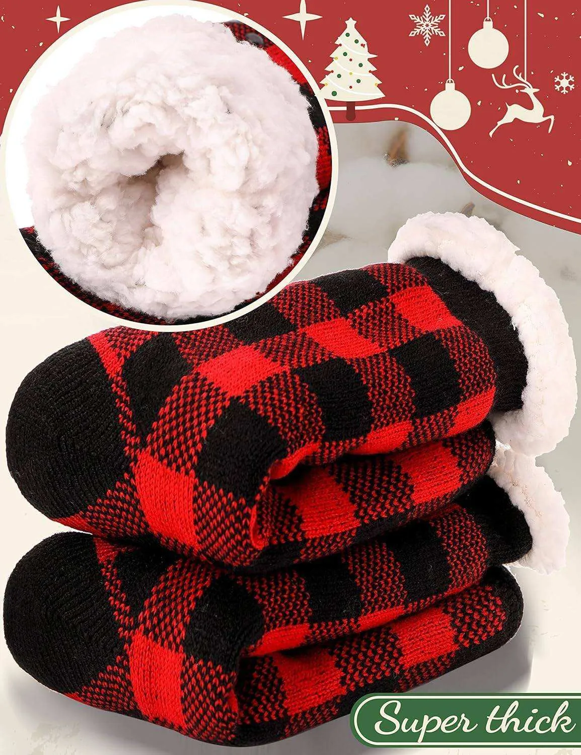 Slipper Socks Fuzzy Fluffy Cabin Cozy Winter Thick Warm