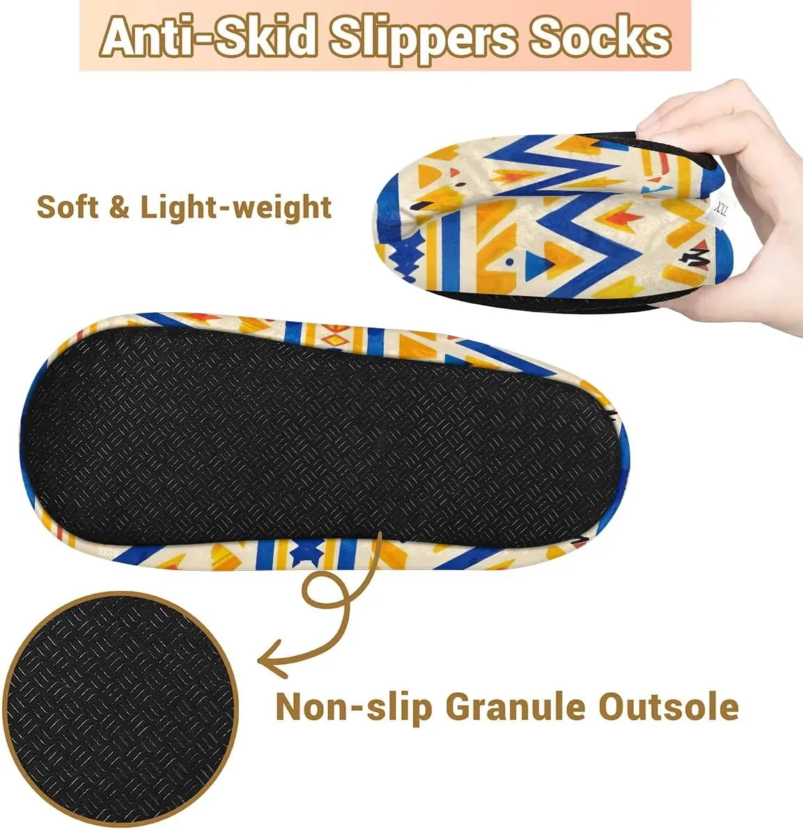 Slippers for Women Ethnic Mandala Teal Warm Soft Cozy Warm House Slipper With Fuzzy Closed Back Anti-Slip Memory Foam Non Slip Sole for Indoor Bedroom Winter Ladies Shoes