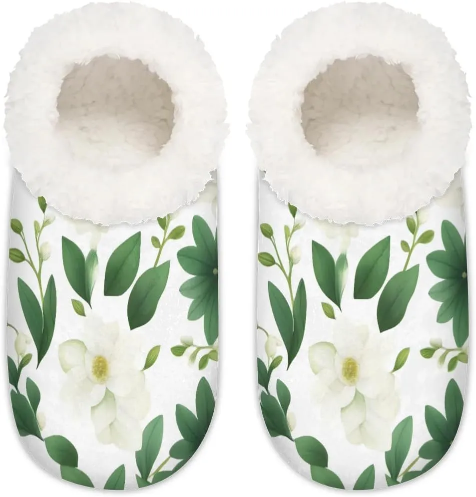 Slippers for Women Polka Dot Red Warm Soft Cozy Warm House Slipper