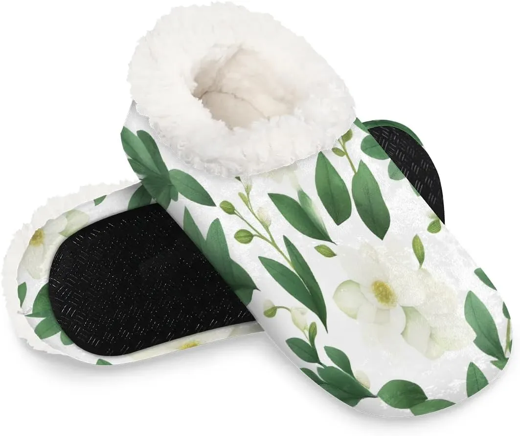Slippers for Women Polka Dot Red Warm Soft Cozy Warm House Slipper