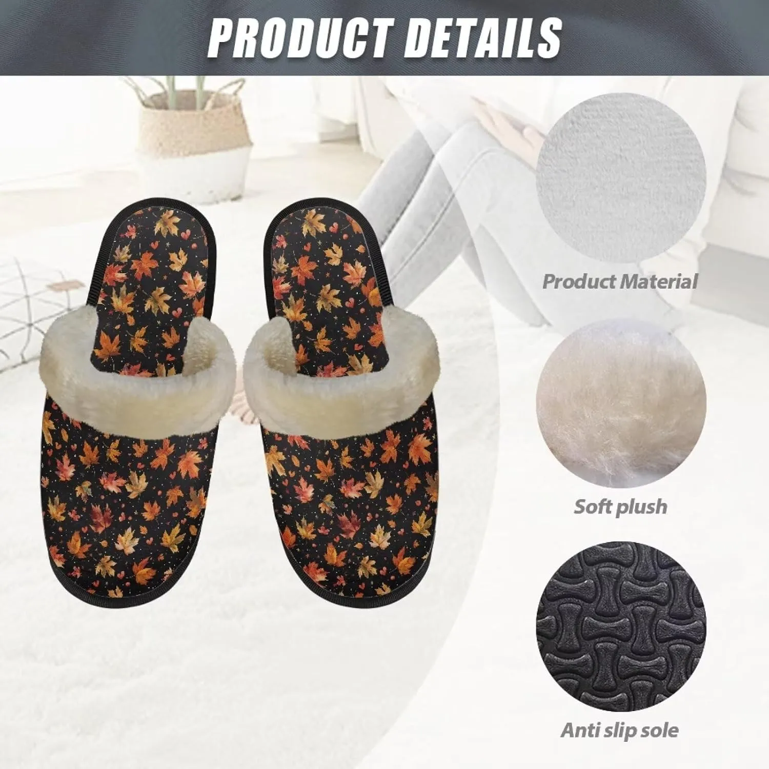 Slippers for Women Warm Soft Cozy Easy to Clean