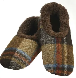 Snoozies - Men's - Brown Plaid