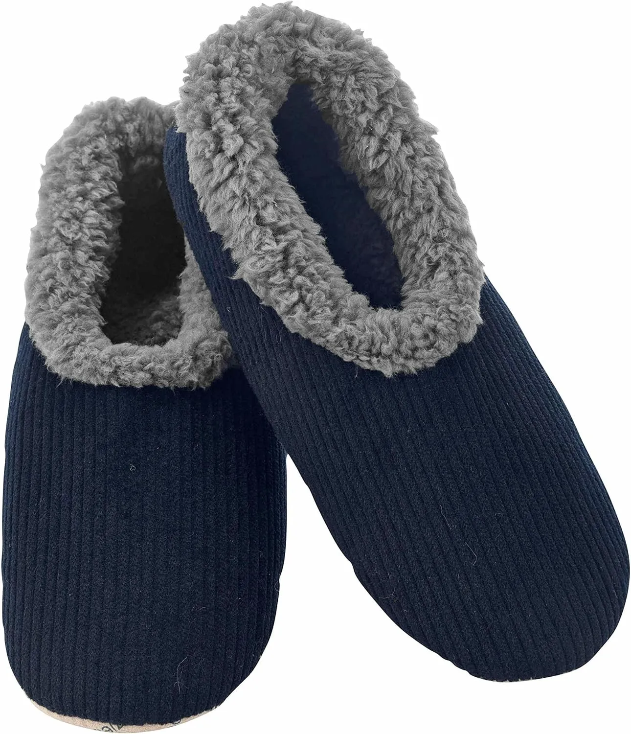 Snoozies Mens Slippers Indoor Plaid, Cord, or Camo, Sherpa Fleece-Lined Slippers Socks Non-Skid, Mens House Shoes, Male Gifts