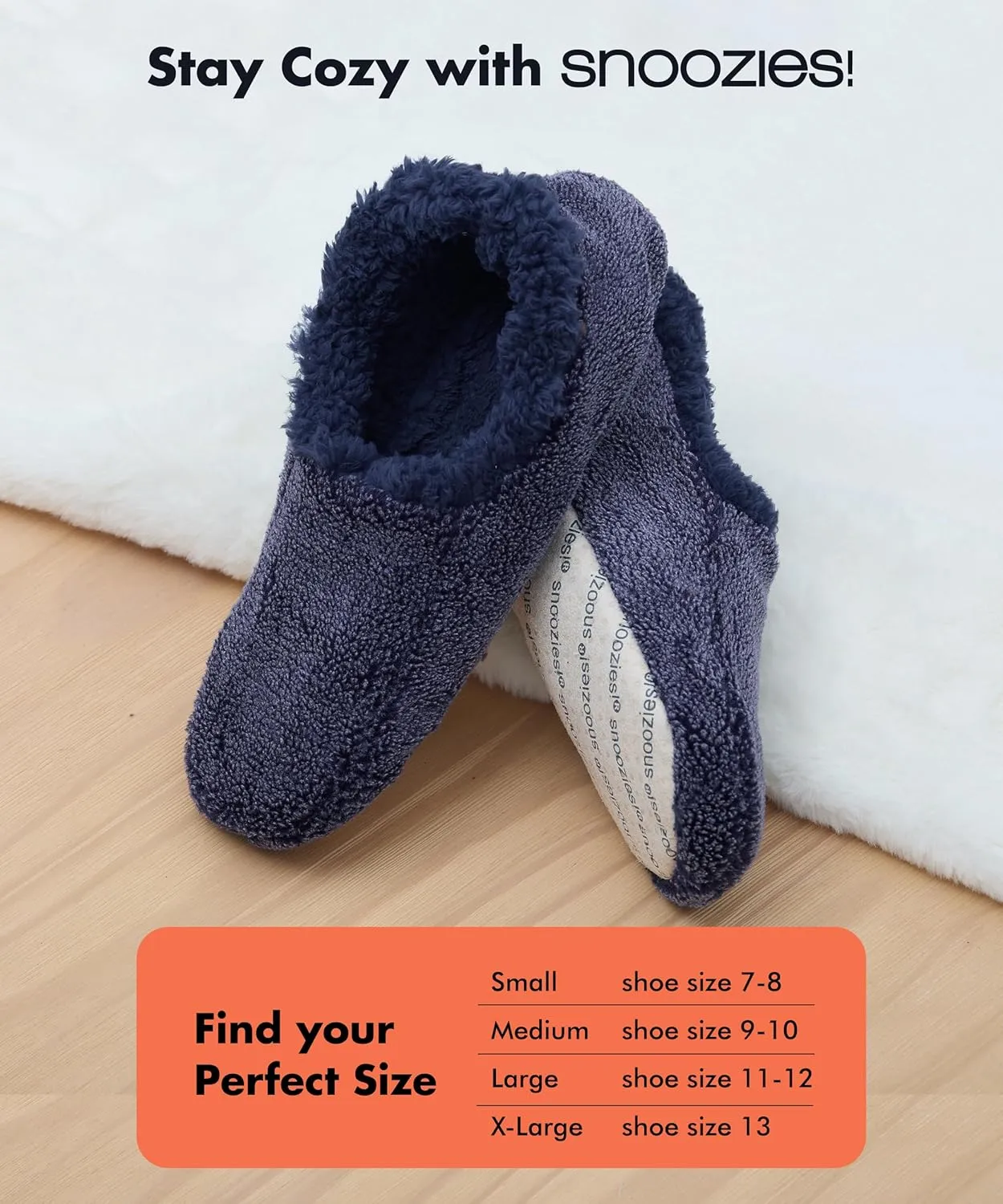 Snoozies Mens Two Tone Fleece Lined Slippers - Comfortable Slippers for Men - Two Tones