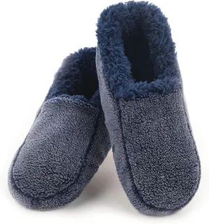 Snoozies Mens Two Tone Fleece Lined Slippers - Comfortable Slippers for Men - Two Tones