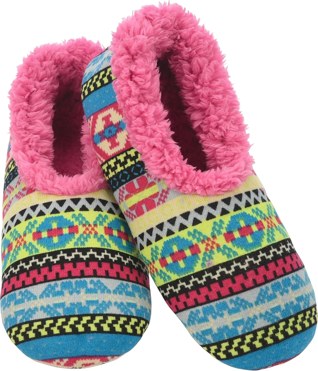 Snoozies Nordic Sherpa-Lined Cozy Slipper Socks for Women Indoor, Womens Warm Slippers for Winter, Soft Slippers for Women