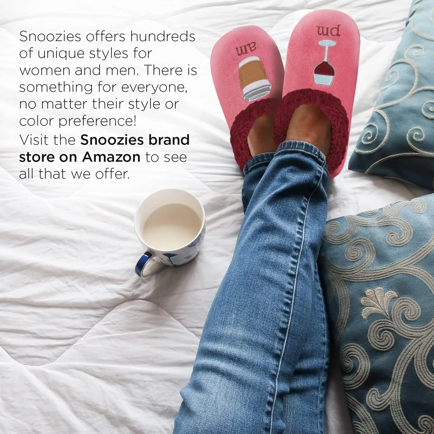 Snoozies Nordic Sherpa-Lined Cozy Slipper Socks for Women Indoor, Womens Warm Slippers for Winter, Soft Slippers for Women