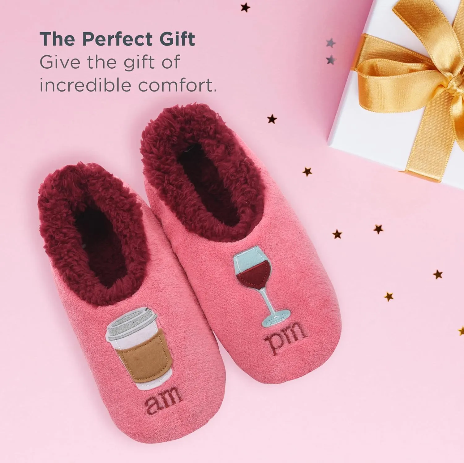 Snoozies Pairable Slipper Socks - Funny House Slippers for Women, Non-Slip Fuzzy Slipper Socks - Best Friend Birthday Gifts