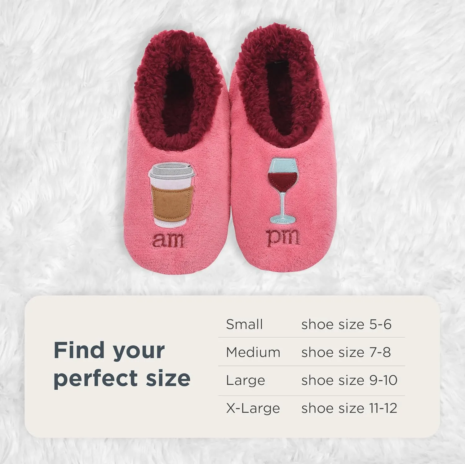 Snoozies Pairable Slipper Socks - Funny House Slippers for Women, Non-Slip Fuzzy Slipper Socks - Best Friend Birthday Gifts