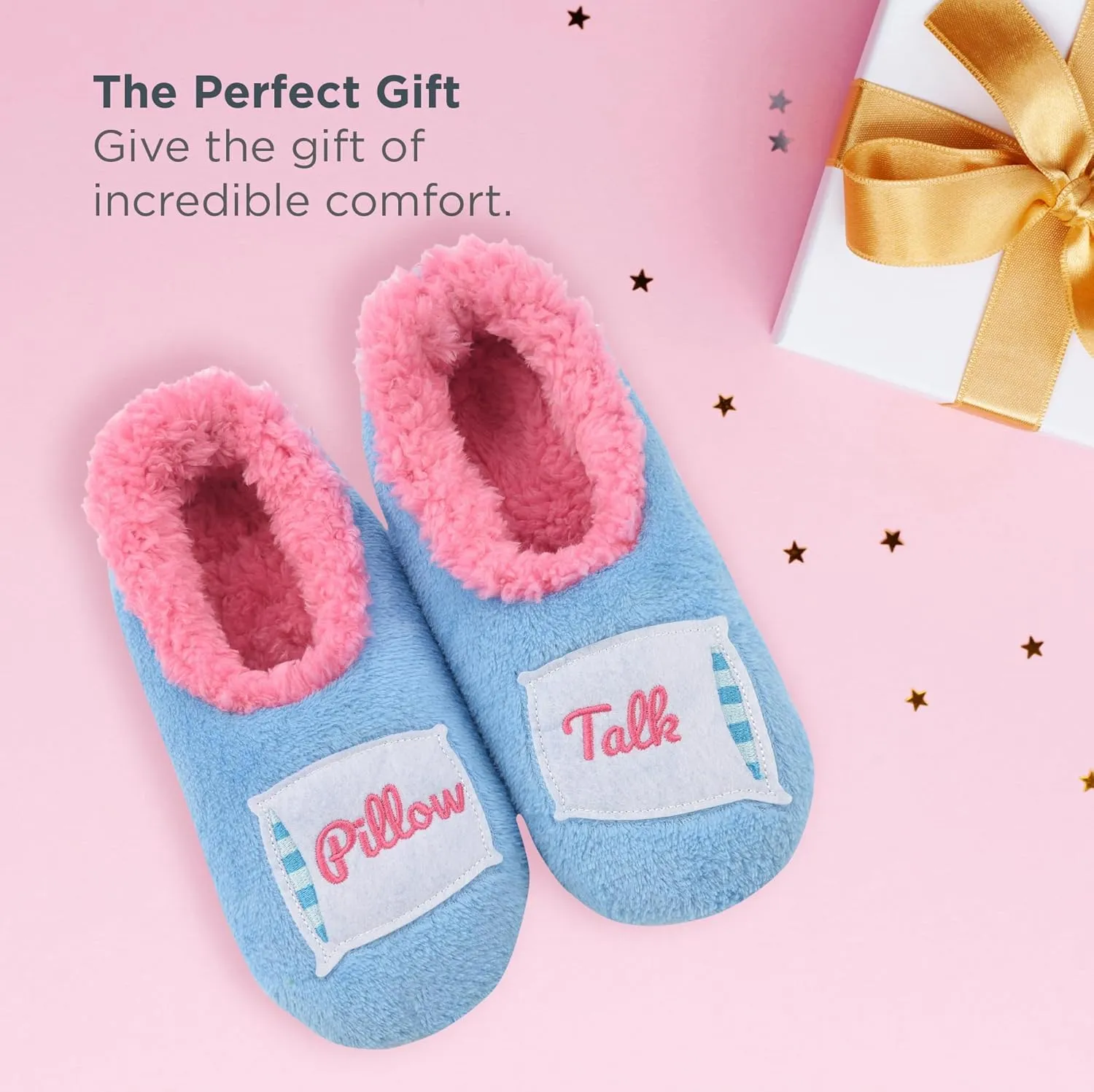 Snoozies Pairable Slipper Socks - Funny House Slippers for Women, Non-Slip Fuzzy Slipper Socks