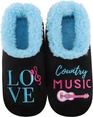Snoozies Pairable Slipper Socks - Funny House Slippers for Women, Non-Slip Fuzzy Slipper Socks