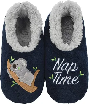 Snoozies Pairable Slipper Socks - Funny House Slippers for Women, Non-Slip Fuzzy Slipper Socks