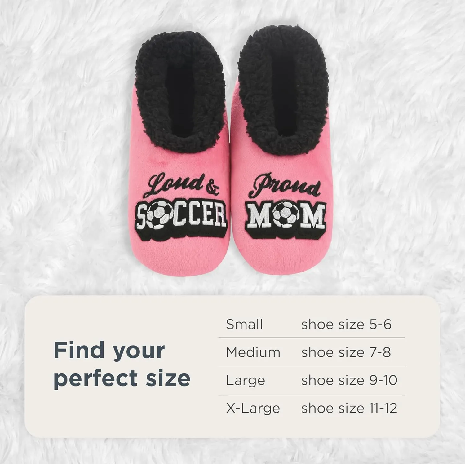 Snoozies Pairable Slipper Socks - Funny House Slippers for Women, Non-Slip Fuzzy Slipper Socks